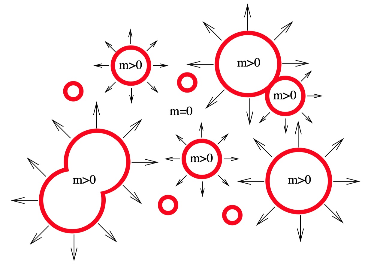 Expanding bubbles of the broken phase during a first-order phase transition